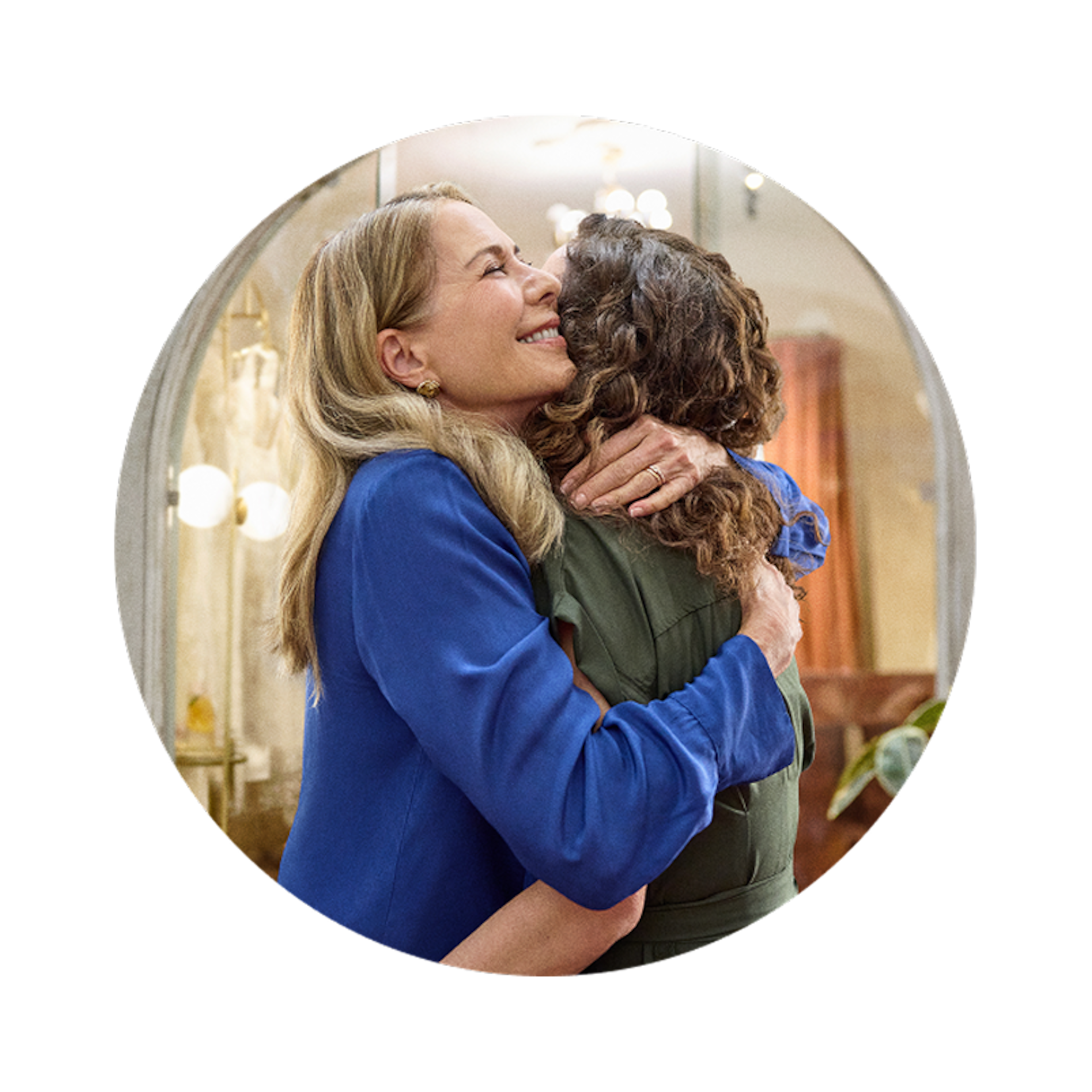 Two women hugging Two women hugging